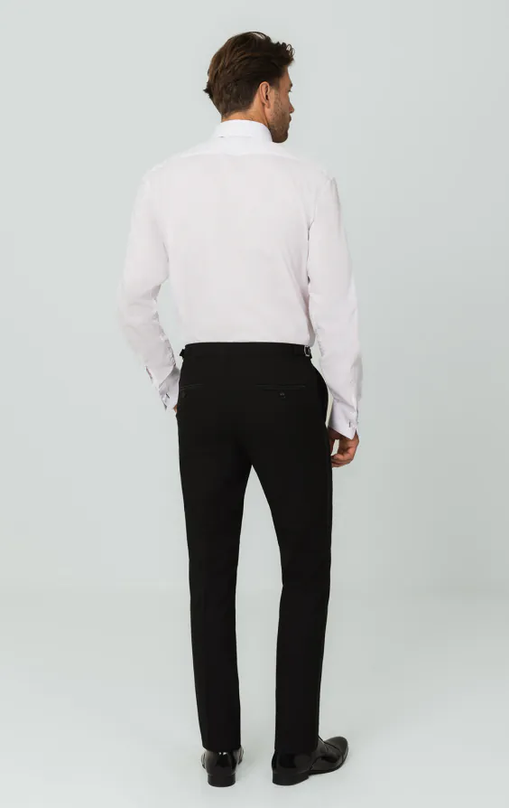 Dobell White Slim Fit Tuxedo Shirt with Classic Collar - photo 4 Dobell White Slim Fit Tuxedo Shirt with Classic Collar - photo 4