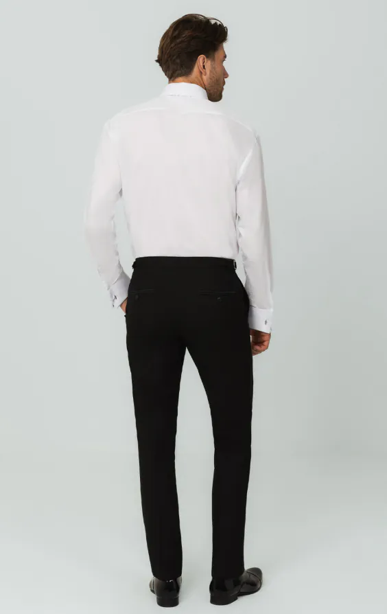 100% Cotton, Standard Collar, Stud Button Pleated Front Tuxedo Shirt by Dobell - photo 4 100% Cotton, Standard Collar, Stud Button Pleated Front Tuxedo Shirt by Dobell - photo 4