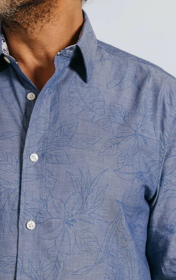 Blue Floral Print Shirt - photo 2 Blue Floral Print Shirt - photo 2