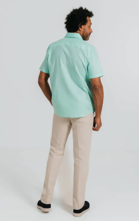 Aqua Linen Short Sleeve Shirt - photo 3 Aqua Linen Short Sleeve Shirt - photo 3