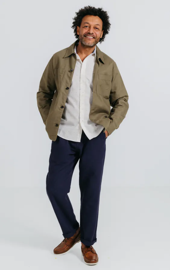 White Short Sleeve Shirt with Coloured Weave - photo 1 White Short Sleeve Shirt with Coloured Weave - photo 1