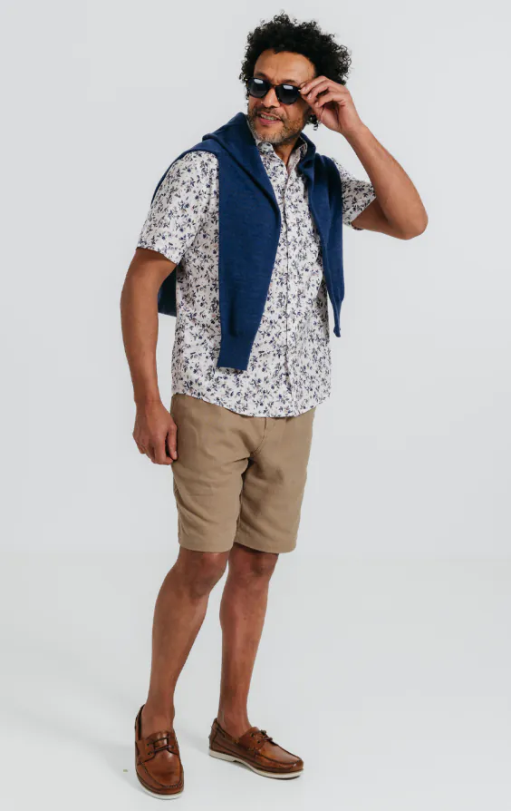 Floral Print Cotton Short Sleeved Shirt - photo 1