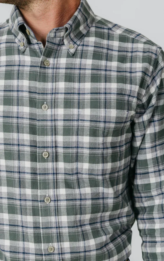 Green and Grey Check Brushed Cotton Shirt - photo 3 Green and Grey Check Brushed Cotton Shirt - photo 3