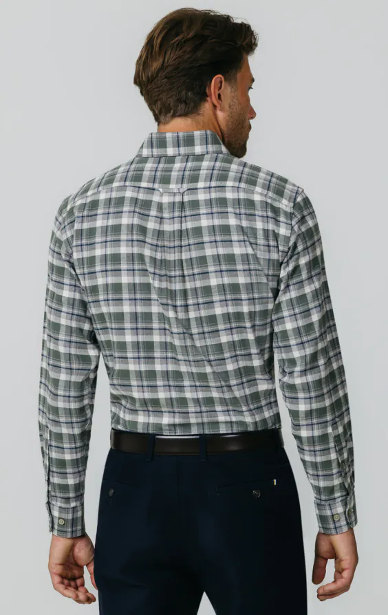 Green and Grey Check Brushed Cotton Shirt - photo 4 Green and Grey Check Brushed Cotton Shirt - photo 4