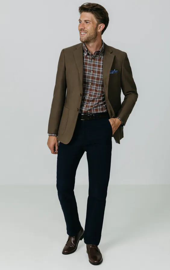 Rust and Grey Check Brushed Cotton Shirt - photo 1 Rust and Grey Check Brushed Cotton Shirt - photo 1