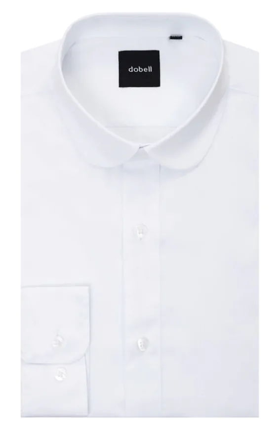 Dobell White Penny Collar Shirt
