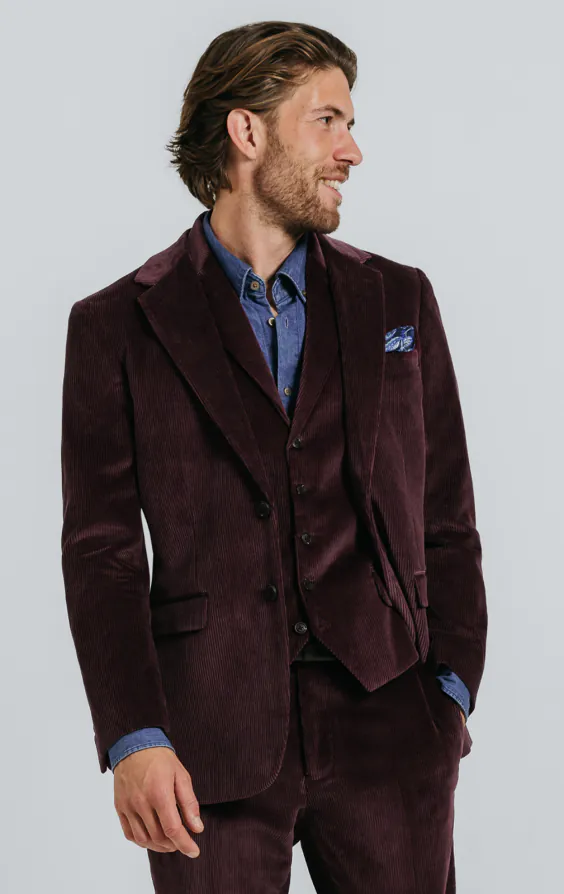 Burgundy Corduroy 3 Piece Suit Burgundy Corduroy 3 Piece Suit