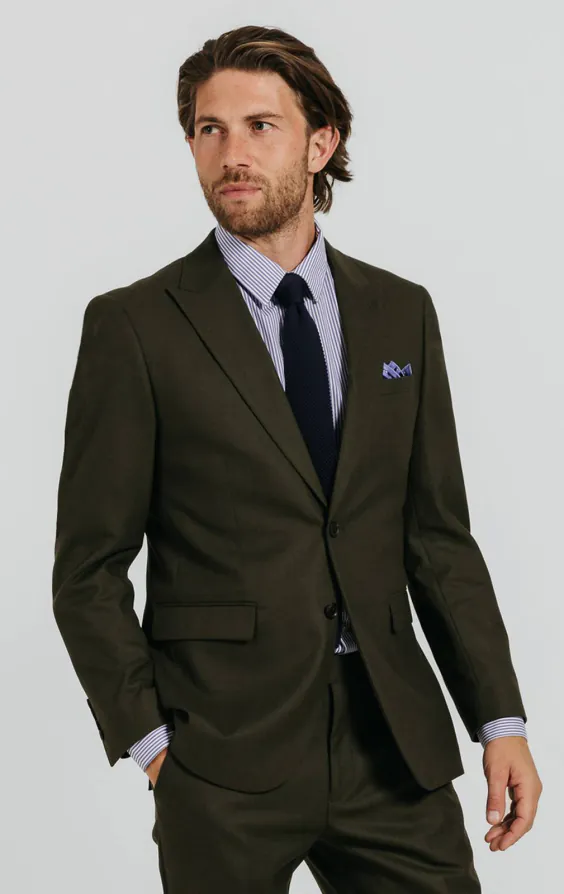 Dark Green Twill Suit Dark Green Twill Suit