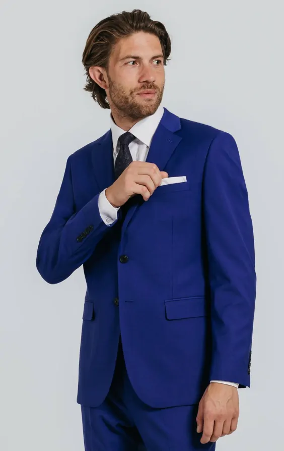 Shiny blue tuxedo deals
