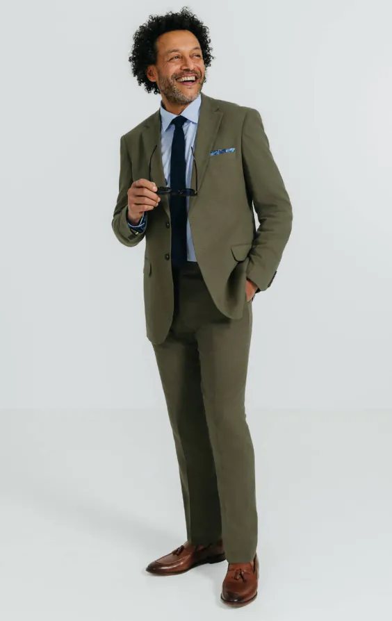 Green Linen Twill Suit - photo 2 Green Linen Twill Suit - photo 2