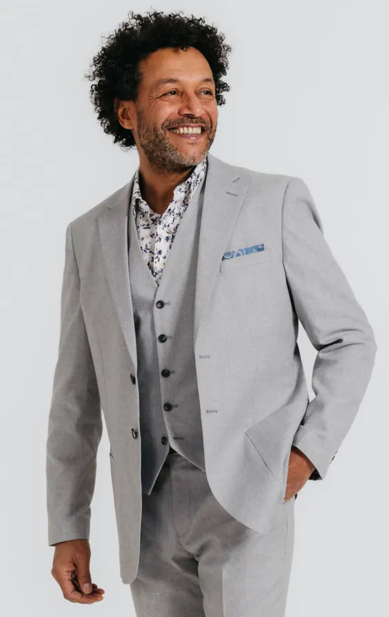 Light Grey Linen 3 Piece Suit Light Grey Linen 3 Piece Suit