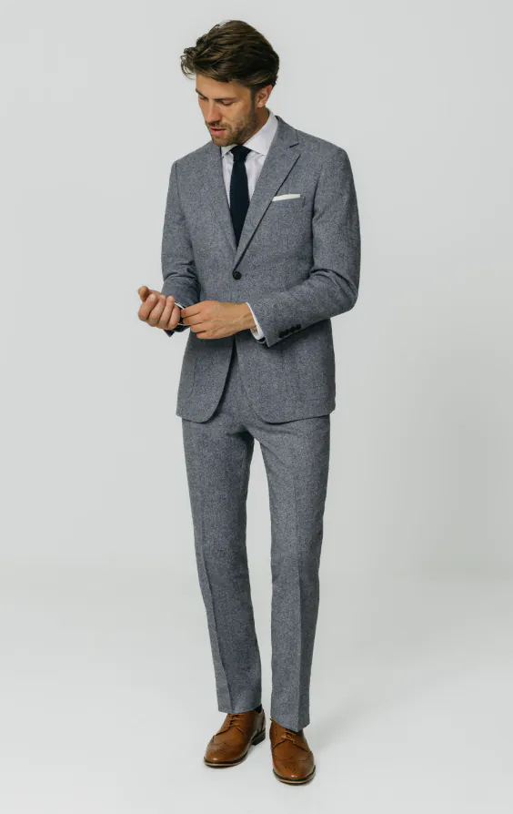 Blue Donegal Tweed Suit - photo 1 Blue Donegal Tweed Suit - photo 1