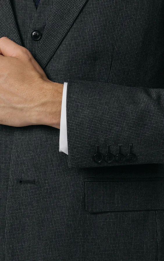 Charcoal Puppytooth Check 3 Piece Suit - photo 2 Charcoal Puppytooth Check 3 Piece Suit - photo 2