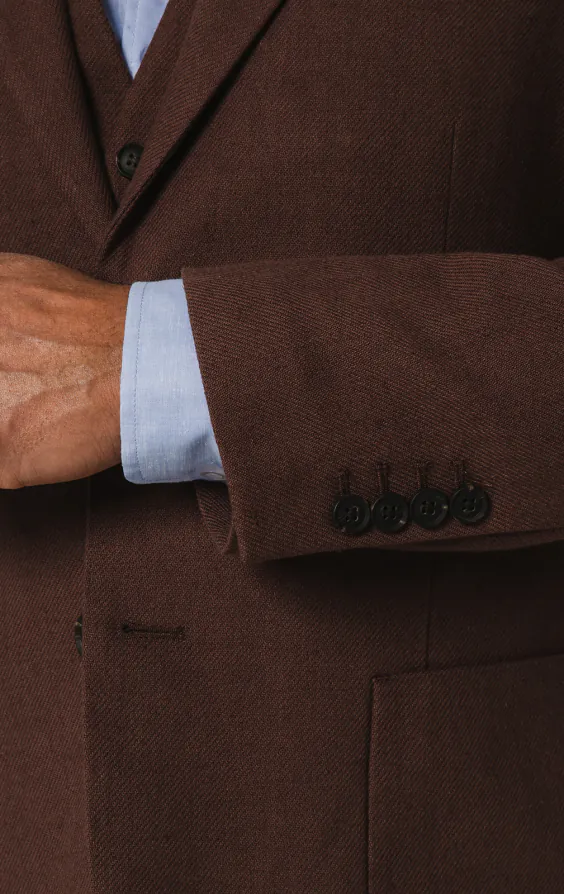 Mocha Linen 3 Piece Suit - photo 2