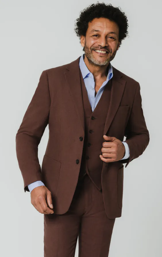 Mocha Linen 3 Piece Suit