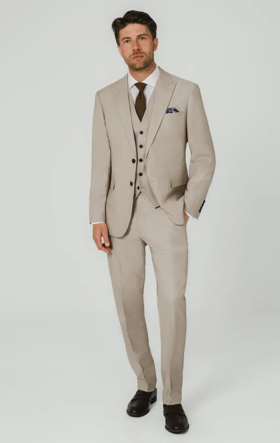 Stone Sharkskin Suit - photo 1 Stone Sharkskin Suit - photo 1