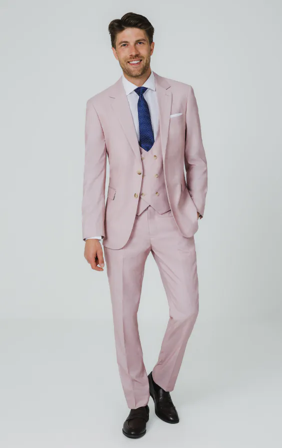 Rose Pink Sharkskin 3 Piece Suit - photo 1 Rose Pink Sharkskin 3 Piece Suit - photo 1