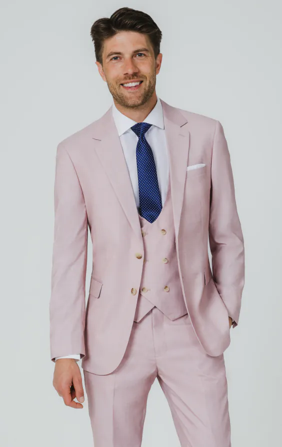 Rose Pink Sharkskin 3 Piece Suit Rose Pink Sharkskin 3 Piece Suit