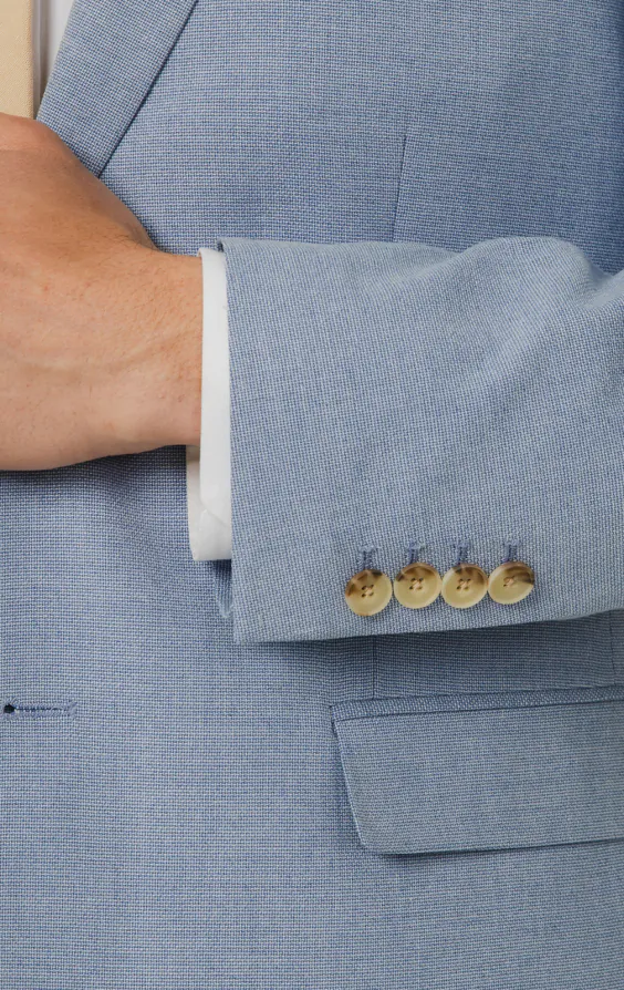 Light Blue Hopsack 3 Piece Suit - photo 2 Light Blue Hopsack 3 Piece Suit - photo 2