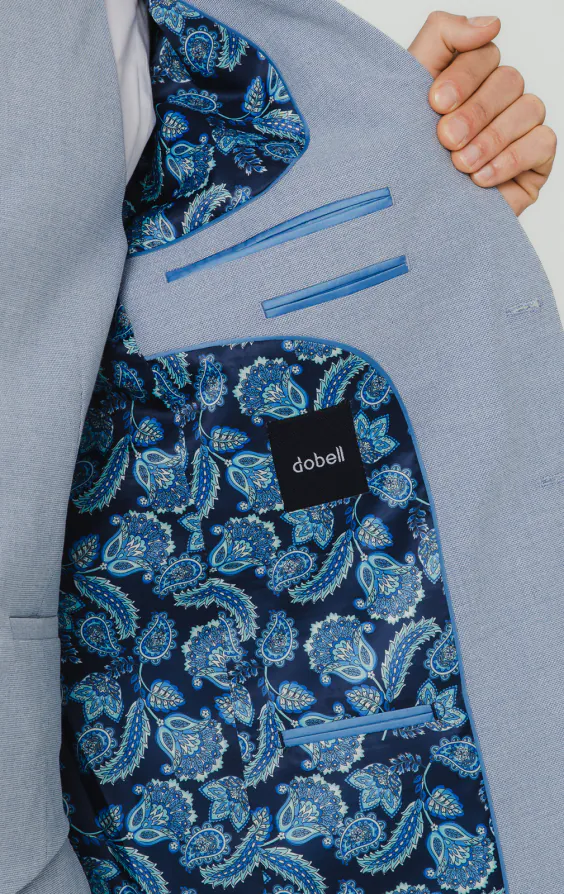 Light Blue Hopsack 3 Piece Suit - photo 4 Light Blue Hopsack 3 Piece Suit - photo 4