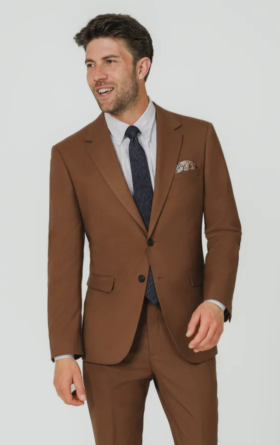 Mid Brown Twill Suit Mid Brown Twill Suit