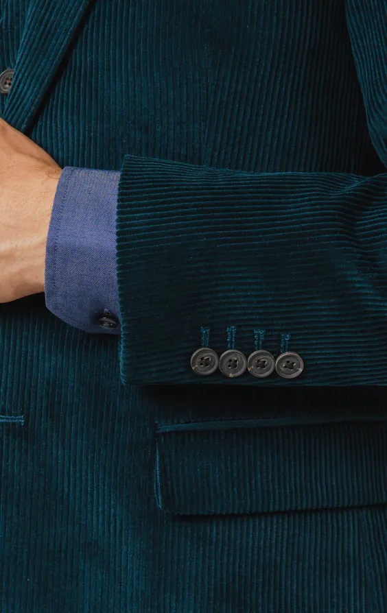 Teal Corduroy 3 Piece Suit - photo 2
