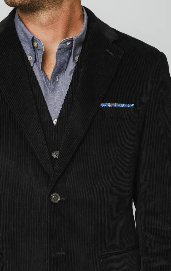 Black Corduroy 3 Piece Suit - photo 3 Black Corduroy 3 Piece Suit - photo 3