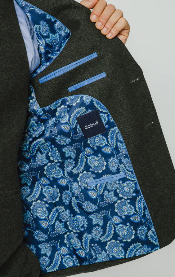 Dark Green Herringbone Tweed 3 Piece Suit - photo 4 Dark Green Herringbone Tweed 3 Piece Suit - photo 4
