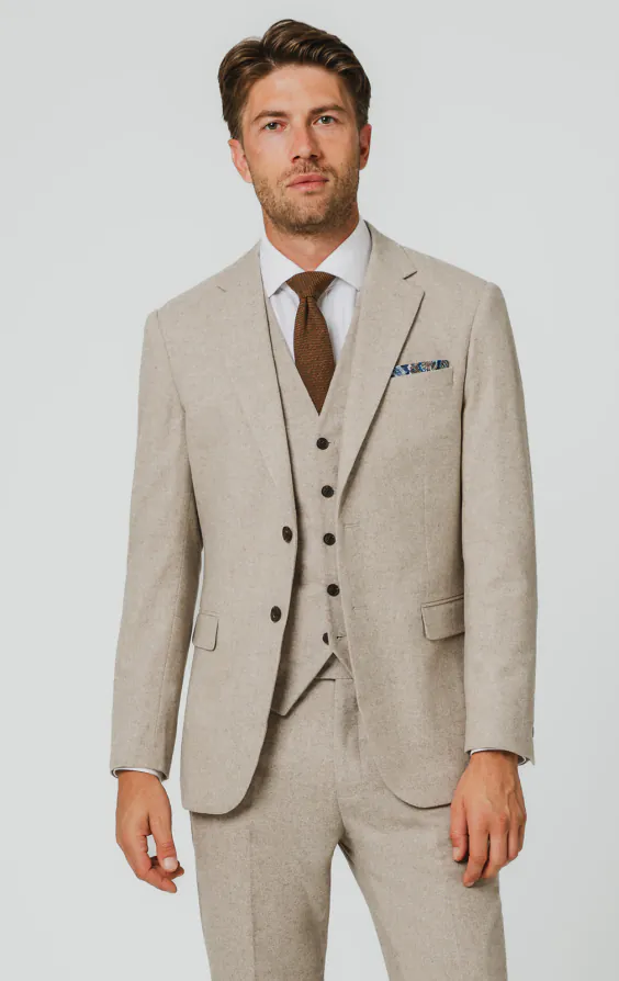 Stone Donegal Tweed 3 Piece Suit Stone Donegal Tweed 3 Piece Suit