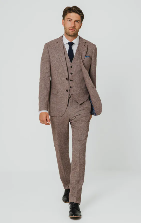 Redwood Herringbone Tweed 3 Piece Suit - photo 1