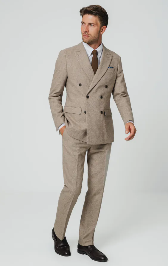 Camel Twill Tweed Suit - photo 1