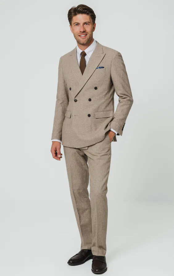 Camel Twill Tweed 3 Piece Suit - photo 1 Camel Twill Tweed 3 Piece Suit - photo 1