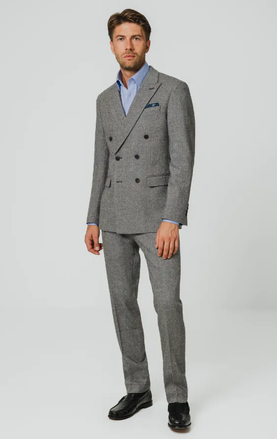Grey Twill Tweed Suit - photo 1 Grey Twill Tweed Suit - photo 1
