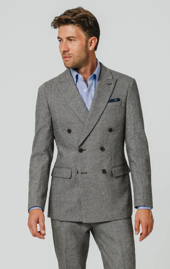 Grey Twill Tweed Suit Grey Twill Tweed Suit