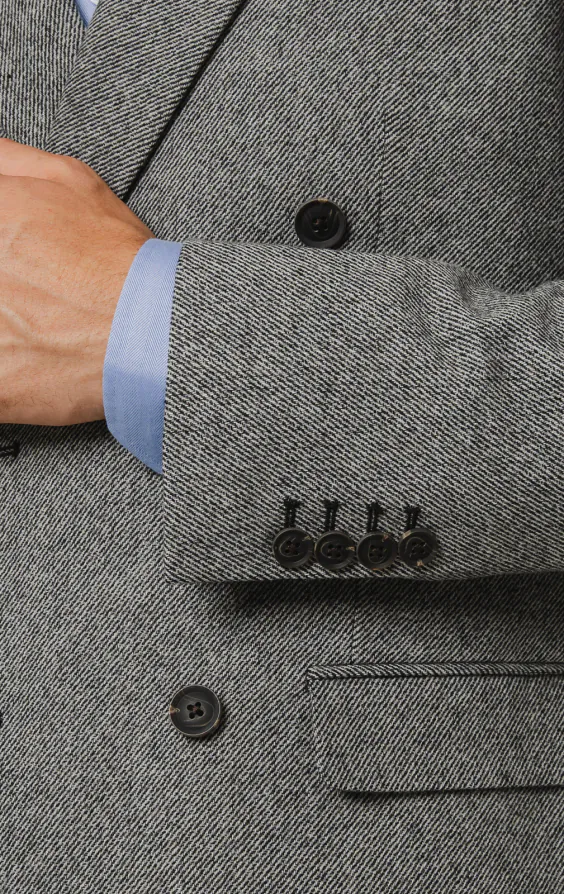 Grey Twill Tweed 3 Piece Suit - photo 2 Grey Twill Tweed 3 Piece Suit - photo 2