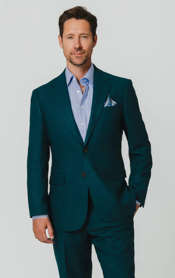 Teal Wool Flannel Suit Teal Wool Flannel Suit