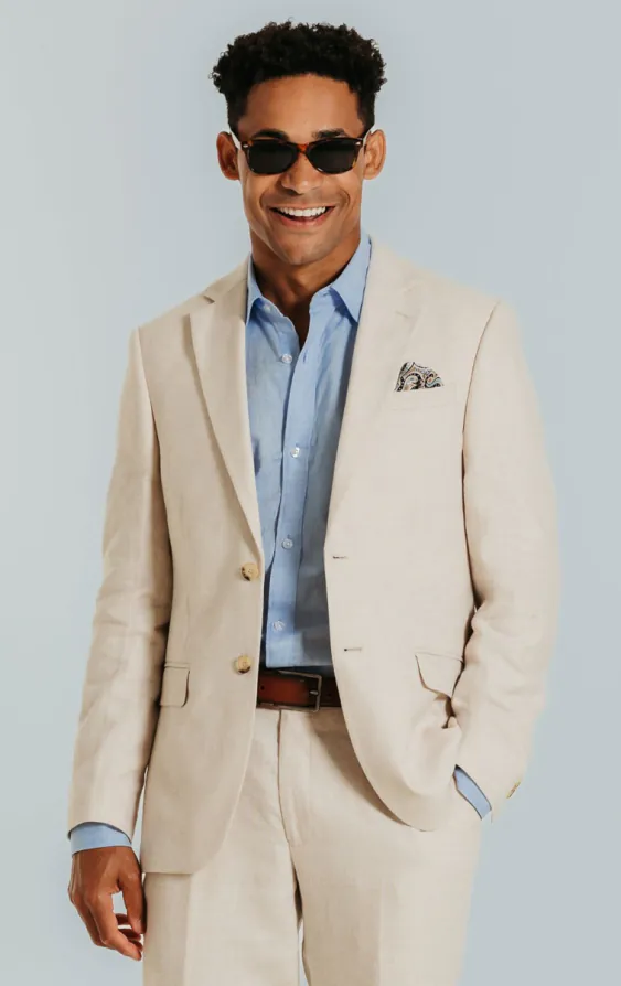 Cream Linen Suit