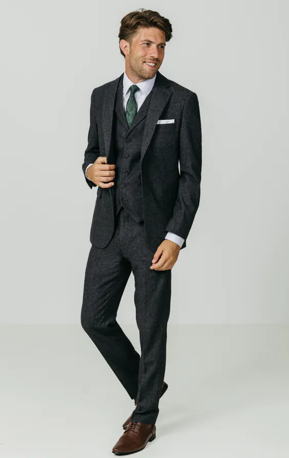 Grey Donegal Tweed 3 Piece Suit - photo 1 Grey Donegal Tweed 3 Piece Suit - photo 1