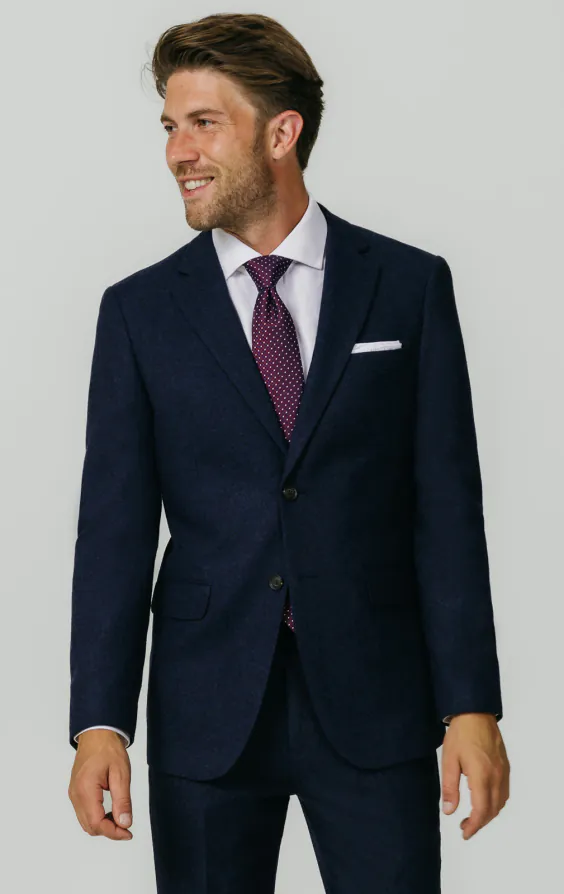 Navy Donegal Tweed Suit Navy Donegal Tweed Suit