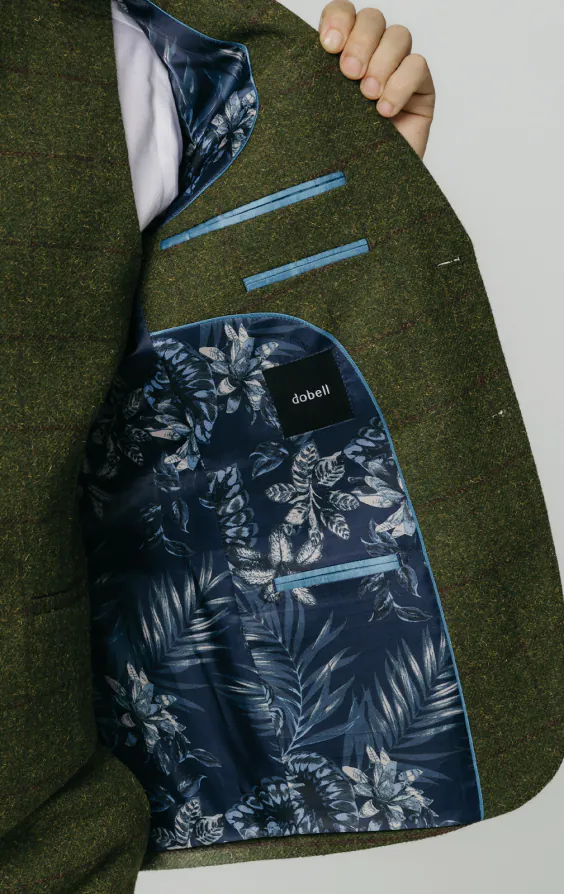 Green Windowpane Check Tweed 3 Piece Suit - photo 4 Green Windowpane Check Tweed 3 Piece Suit - photo 4