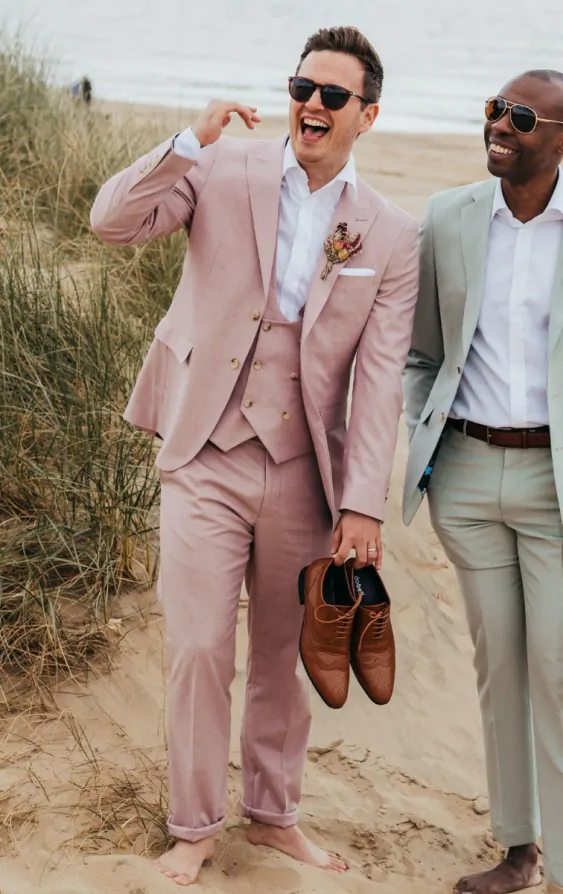 Dust pink suit deals