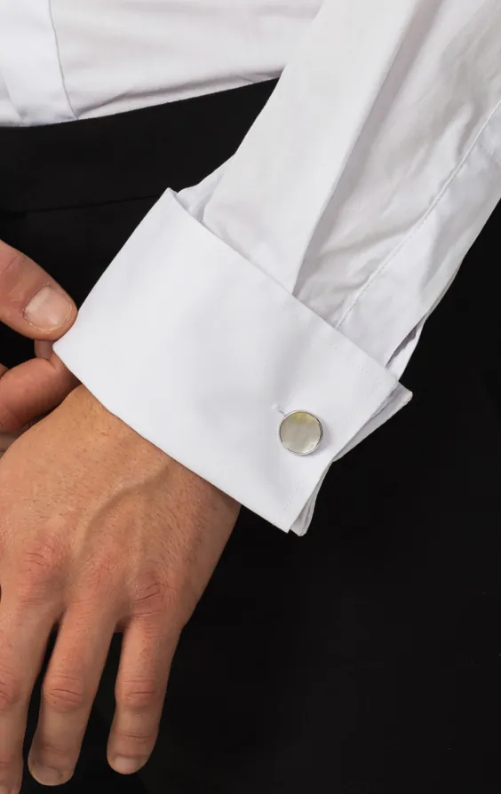 100% Cotton, Wing Collar, Plain Front, Slim Fit Tuxedo Shirt by Dobell - photo 3 100% Cotton, Wing Collar, Plain Front, Slim Fit Tuxedo Shirt by Dobell - photo 3