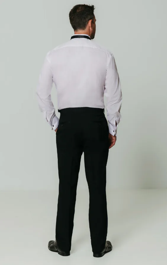 Wing Collar, Pleated Front Tuxedo Shirt - photo 4