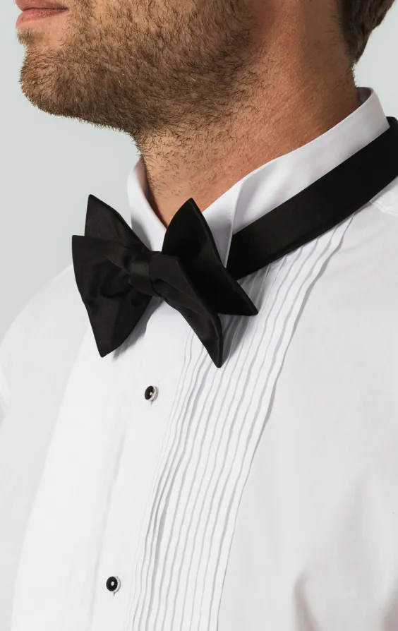 100% Cotton, Wing Collar, Stud Button Pleated Front Tuxedo Shirt by Dobell - photo 2 100% Cotton, Wing Collar, Stud Button Pleated Front Tuxedo Shirt by Dobell - photo 2