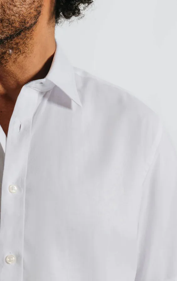 White Linen Short Sleeve Shirt - photo 1