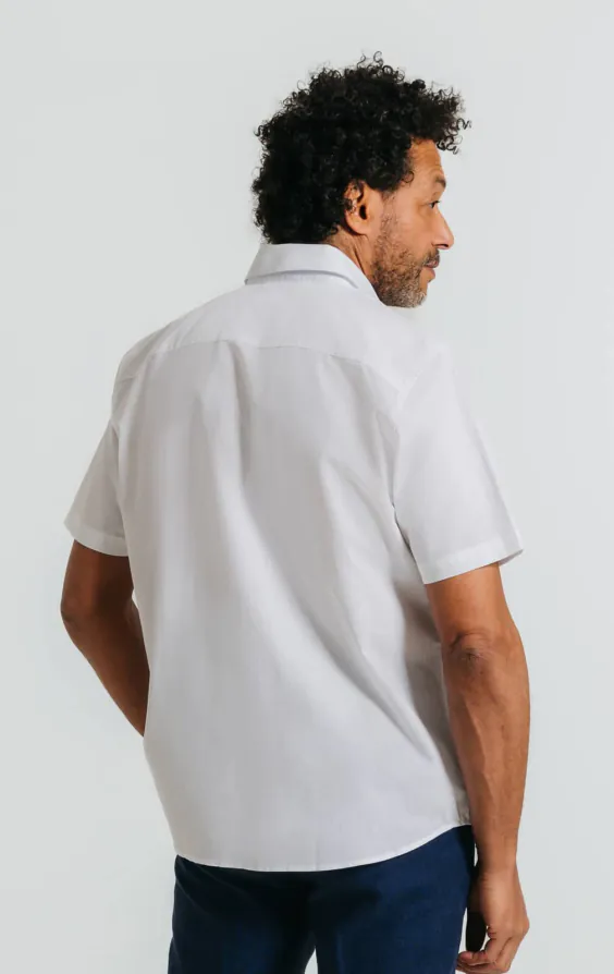 White Linen Short Sleeve Shirt - photo 2