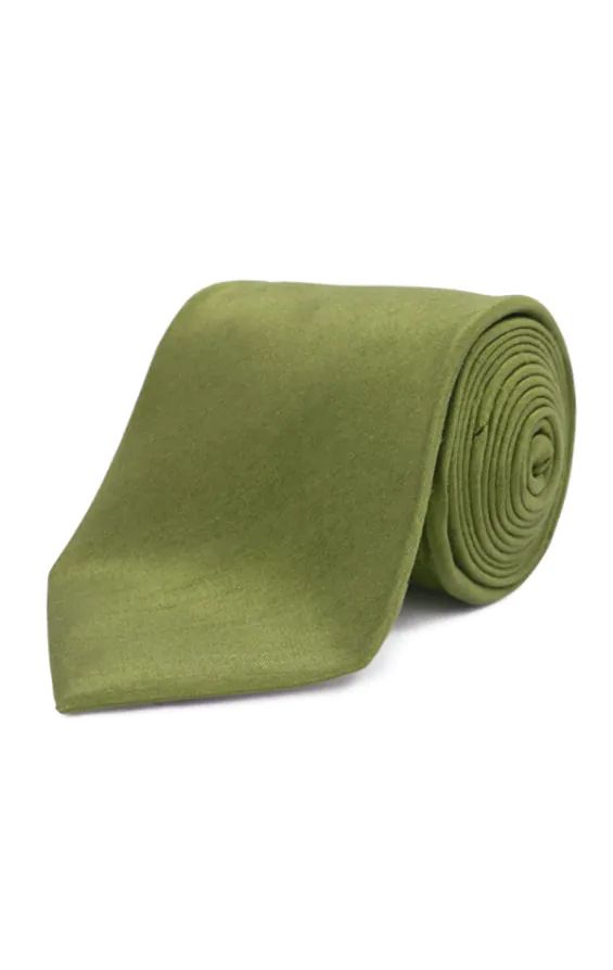 Green Dupion Tie Green Dupion Tie