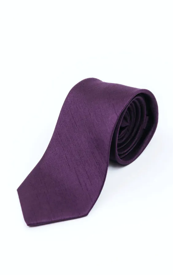 Dark Purple Dupion Tie Dark Purple Dupion Tie