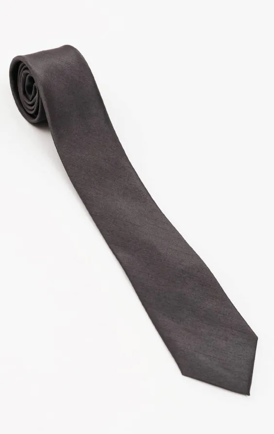 Dark Grey Dupion Tie - photo 1 Dark Grey Dupion Tie - photo 1