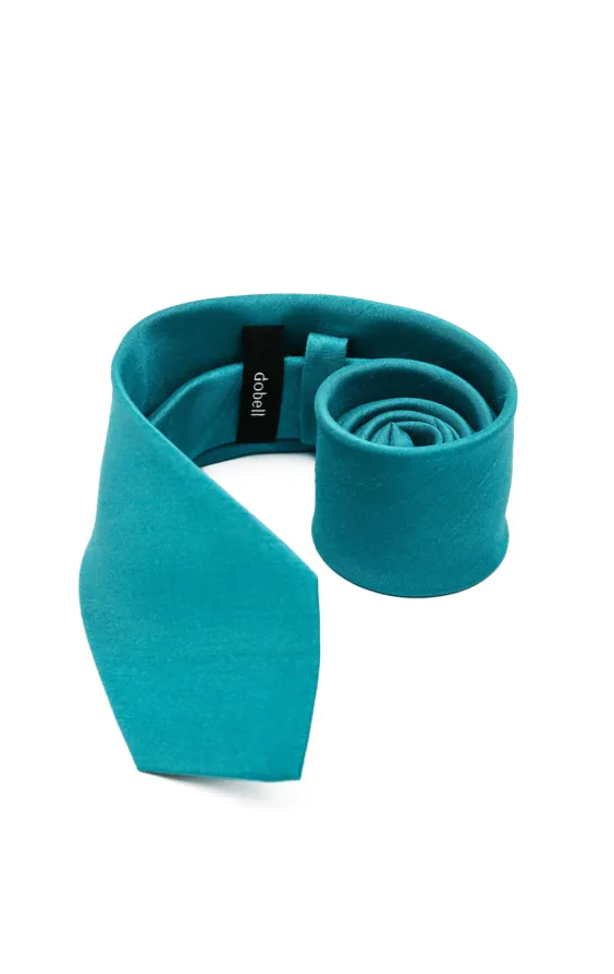 Turquoise Dupion Tie - photo 2 Turquoise Dupion Tie - photo 2